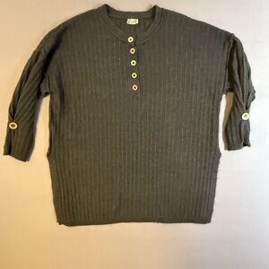 Free People Casual Sweater Around The Clock Pullover Gray Lounge Oversized Small